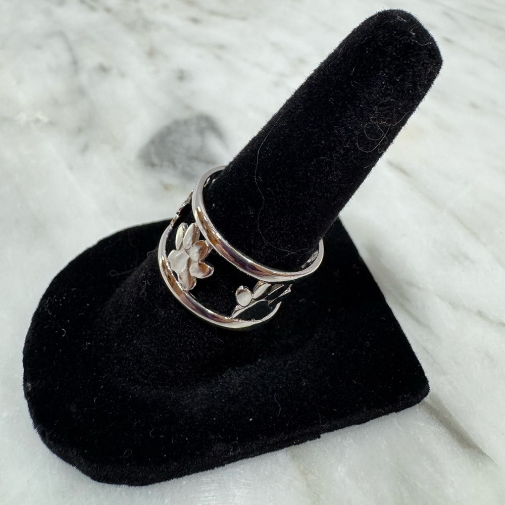 Turkish Sterling silver band ring with dog paws - Picture 6 of 6